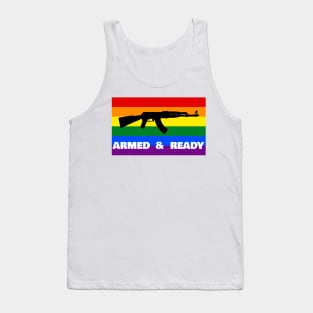 Armed and Ready (Pride Flag)| First Amendment| Cool and Cute Stickers| T-Shirts Tank Top